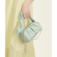 Women'S Medium Autumn Pu Leather Solid Color Fashion Dumpling Shape Zipper Ruched Bag