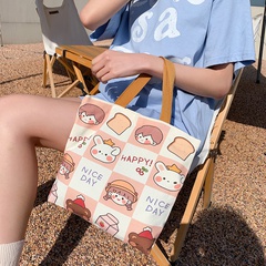 Women'S Cute Cartoon Canvas Shopping bags
