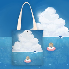 Women'S Fashion Clouds Velvet cloth Shopping bags