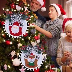 Christmas Fashion Santa Claus Snowman Cloth Nonwoven Party Hanging Ornaments 1 Piece