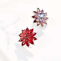 Classic Style Snowflake Alloy Inlay Artificial Crystal Women'S Brooches 1 Piece