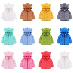 Fashion Solid Color Polyester Girls Outerwear