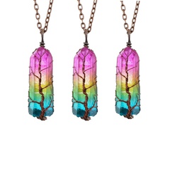 Retro Tree Natural Crystal Women'S Pendant Necklace 1 Piece