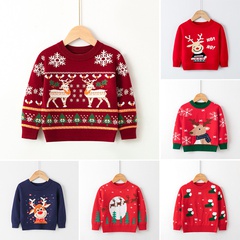 Christmas Fashion Snowman Snowflake Elk Polyacrylonitrile Fiber Hoodies & Knitwears