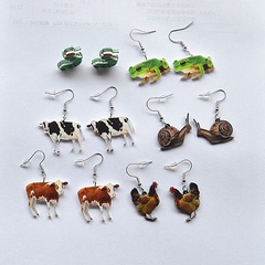Sweet Animal Arylic Printing Women'S Earrings 1 Pair