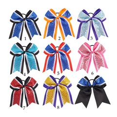 Fashion Bow Knot Cloth Sequins Rubber Band 1 Piece