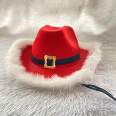 Unisex Fashion Color Block Flat Eaves Fedora Hat