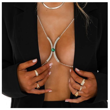 Fashion Geometric Rhinestone Plating Women'S Body Chain 1 Piece's discount tags