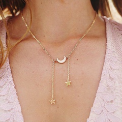 Simple Style Star Moon Alloy Plating Women'S Necklace