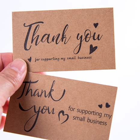 Kraft Paper 300G Thank-You Card Decorative Card's discount tags