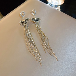Fashion Tassel Metal Inlay Rhinestones WomenS Drop Earrings 1 Pairpicture46