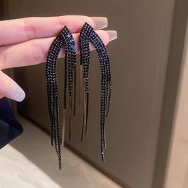 Fashion Tassel Metal Inlay Rhinestones WomenS Drop Earrings 1 Pairpicture49
