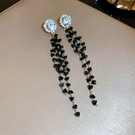 Fashion Tassel Metal Inlay Rhinestones WomenS Drop Earrings 1 Pairpicture41