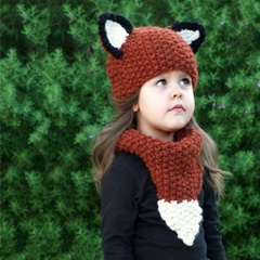 Children Unisex Fashion Fox Braid Wool Cap