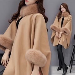 Elegant Solid Color Patchwork woolen Single Breasted Coat Woolen Coat
