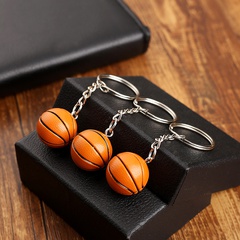 Fashion Basketball Pu Leather Resin Patchwork Unisex Keychain 1 Piece