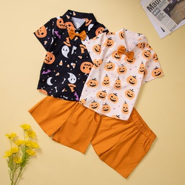 Halloween Fashion Pumpkin Polyester Boys Clothing Setspicture12