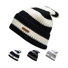 Unisex Fashion Stripe Stripe Crimping Wool Cap