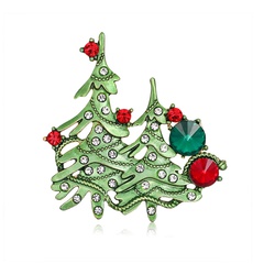 Fashion Christmas Tree Alloy Rhinestone Women'S Brooches