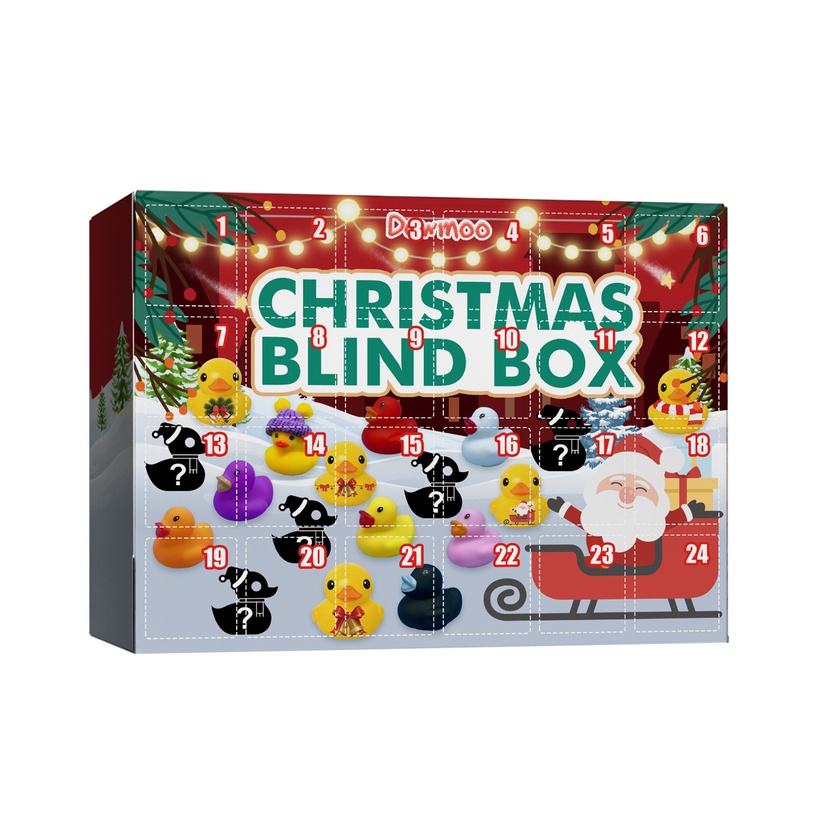 Christmas Rubber Duck Advent Calendar Creative Christmas Blind Box Toy ...