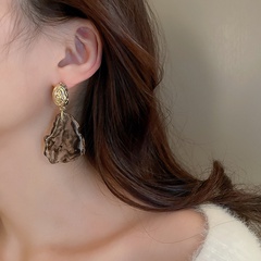 Fashion Geometric Arylic Copper Irregular Drop Earrings 1 Pair