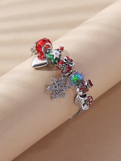 Fashion Christmas Tree Snowflake Alloy Plating Rhinestones Women'S Bracelets 1 Piece