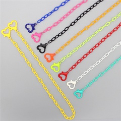 Simple Style Heart Shape Solid Color Arylic Unisex Glasses Chain
