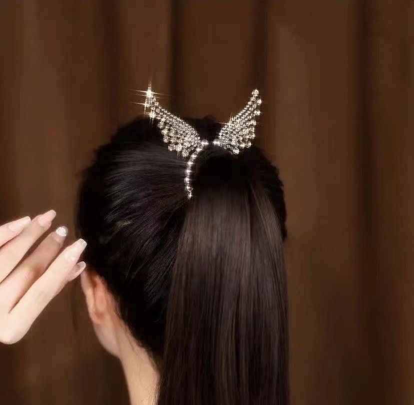 Elegant Fashion Wings Alloy Diamond Rhinestones hair buckle