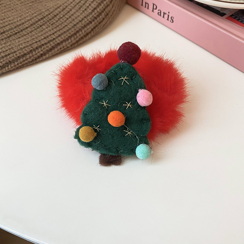 Cute Christmas Tree Cloth Hair Tie 1 Piecepicture2