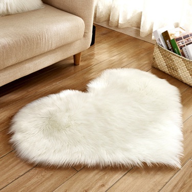 Fashion Heart Shape Solid Color Acrylic carpet—4