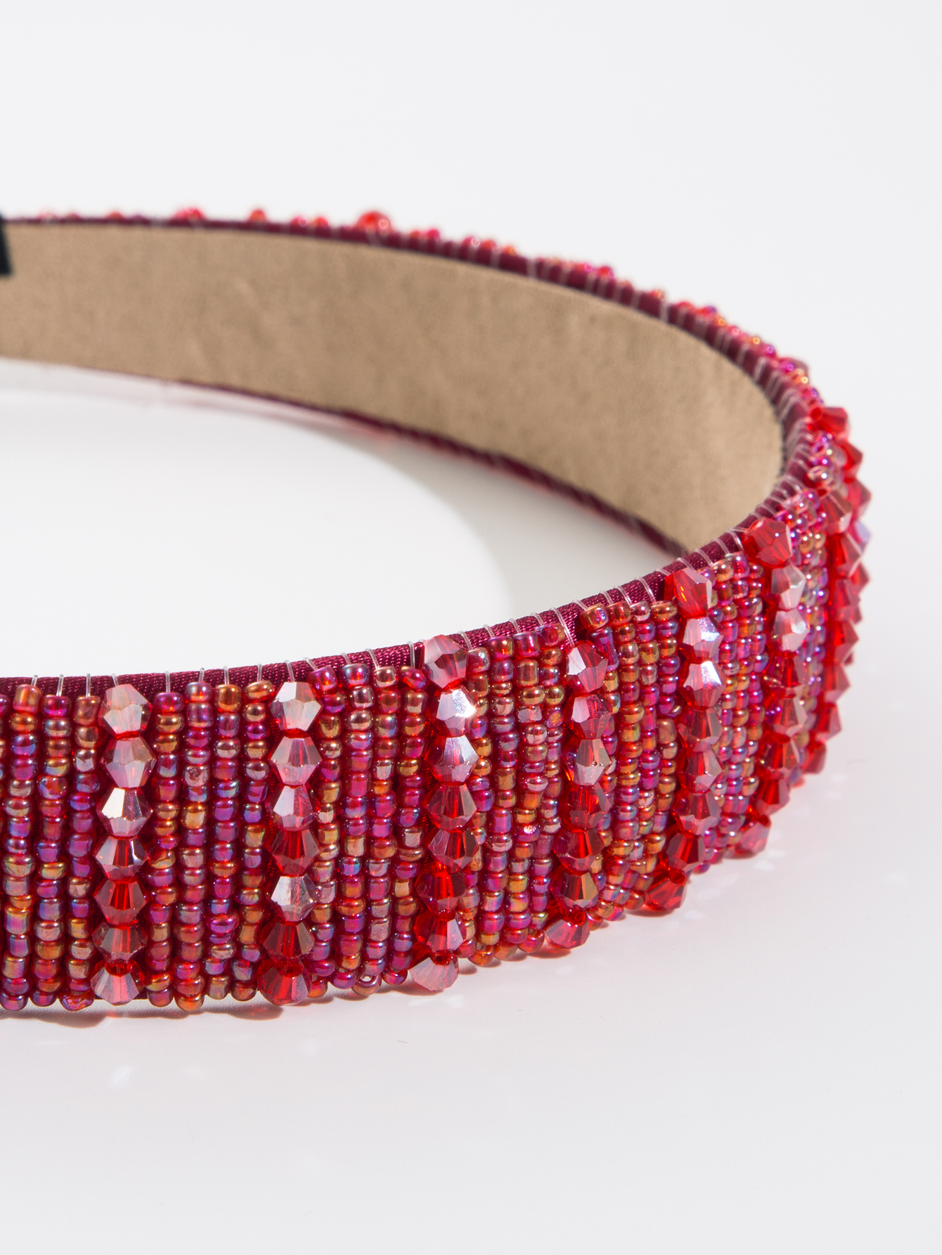 Simple Style Geometric Artificial Crystal Cloth Beaded Hair Band 1 Piece4