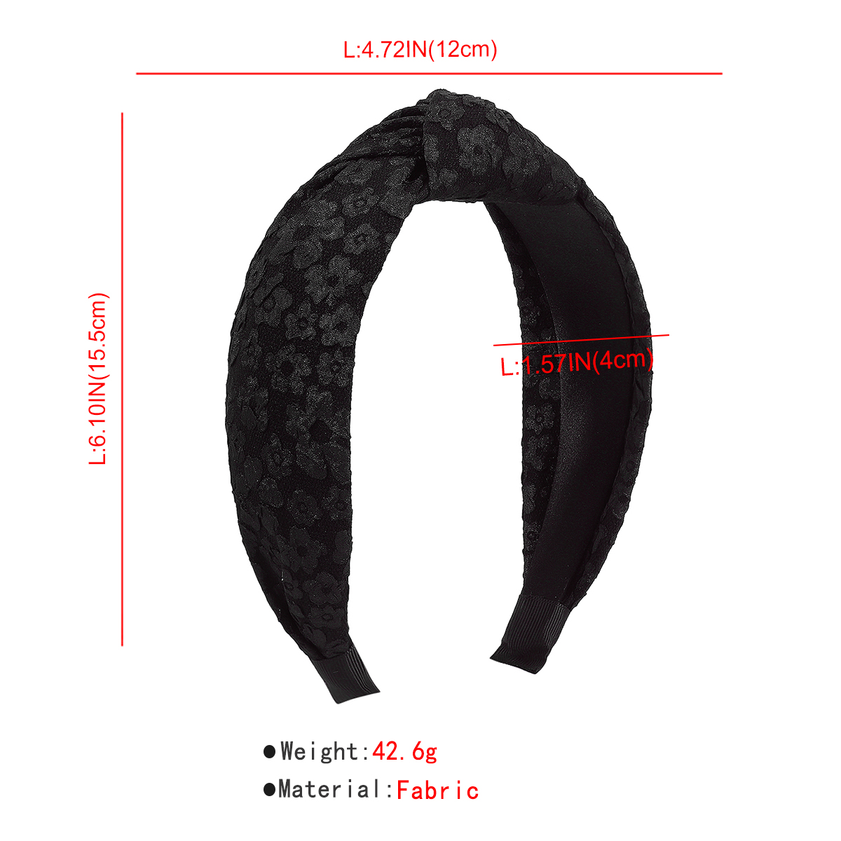 Fashion Solid Color Flower Cloth Knot Lace Hair Band 1 Piece