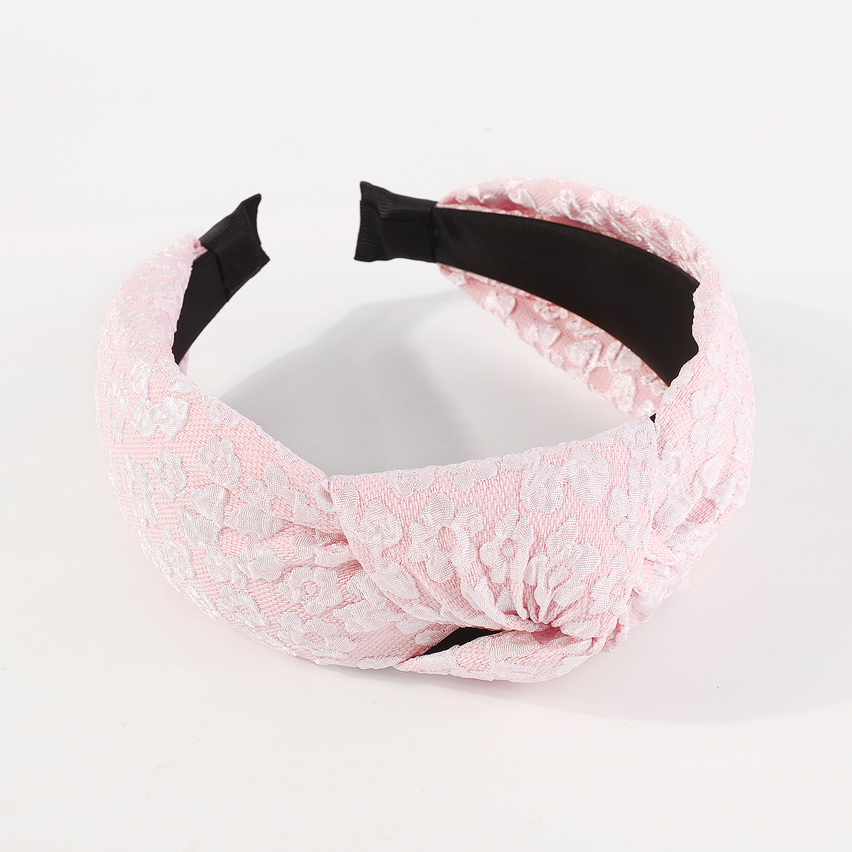 Fashion Solid Color Flower Cloth Knot Lace Hair Band 1 Piece5