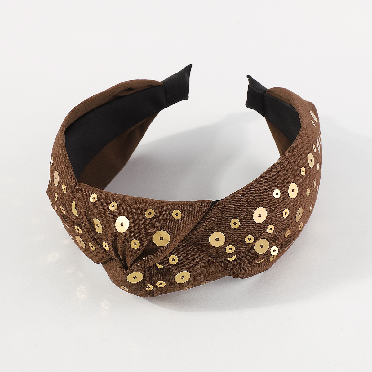 Fashion Polka Dots Cloth Sequins Knot Hair Band 1 Piece4