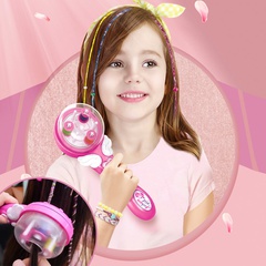 Cute Hairstyle Stick-on Crystals Magic Automatic Tress Device Girls Small Jewelry Toys