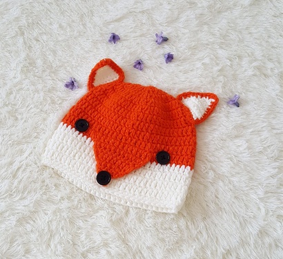 Autumn and Winter Baby Hat AliExpress Foreign Trade Hand-Woven Fox Hat Cartoon New Children Hat Factory Direct Sales—2