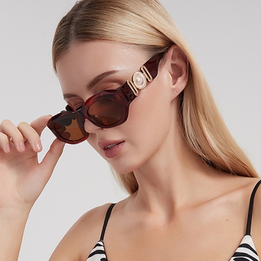 Cross-Border European and American Fashion Head Sunglasses Fashion Personality Polygon Retro Ins Sunglasses Men's and Women's Sunglasses—1