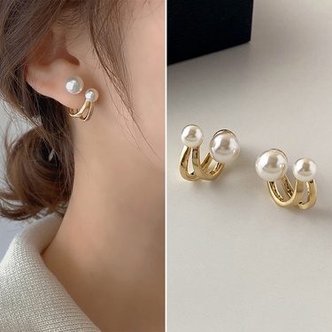 Light Luxury Pearl Earrings New 925 Silver Needle High-Grade Temperament 2021autumn and Winter Earrings for Women Ins Delicate Earrings—1