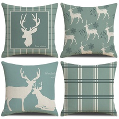 Fashion Elk Linen Pillow Cases