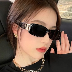 Fashion Solid Color Leopard Pc Oval Frame Full Frame Women's Sunglasses
