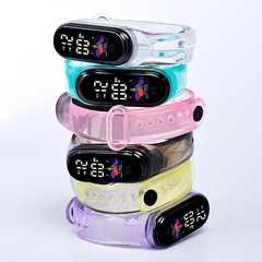 Sports Solid Color Snap Button Electronic Kids Watches