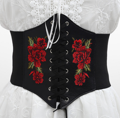 Fashion Flower Mixed materials Emoroidery Women'S Corset Belts 1 Piece