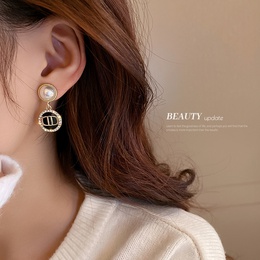 Retro Geometric Alloy Inlay Artificial Pearls Rhinestones WomenS Drop Earrings 1 Pairpicture17