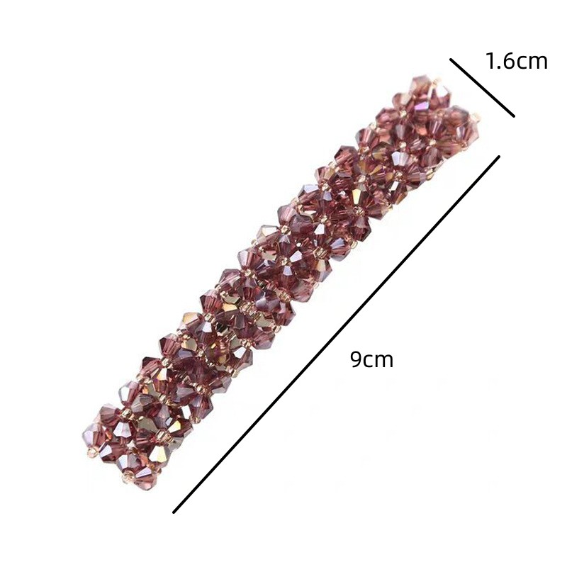 Sweet Solid Color Alloy Rhinestone Hair Clip 1 Piece5
