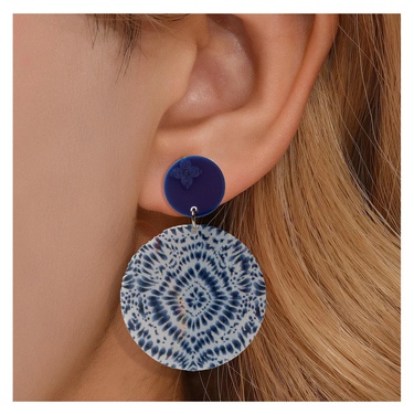 Exaggerated Earrings Circle Irregular Long Earrings Simple Earrings Women—1