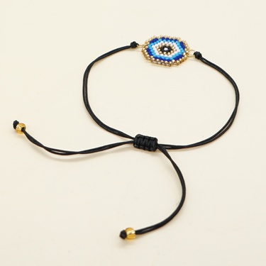 Bohemian Beaded Bead Woven Eyes Simple Peach Heart Beaded Couple Bracelets Handmade Ornament Bracelet—2