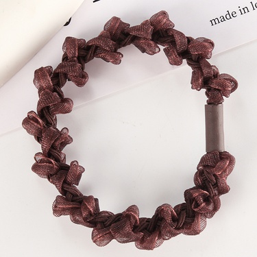 New Lace Updo Hair Rope Fabric High Elastic Rubber Band All-Match Korean Hair Accessories Female Updo Ponytail Hair String—5