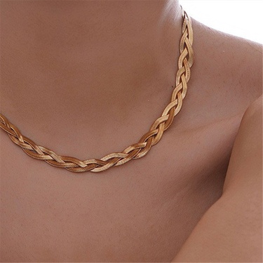 Wenjian European and American Three-Layer Winding Snake Bone Necklace Retro Easy Matching Design Sense Fashion Personalized Clavicle Chain—2