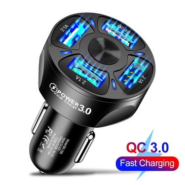 One Piece Dropshipping 35W 7A Qc3.0 4usb Car Charger Fast Charge Car Charger One to Four Car Charger—4