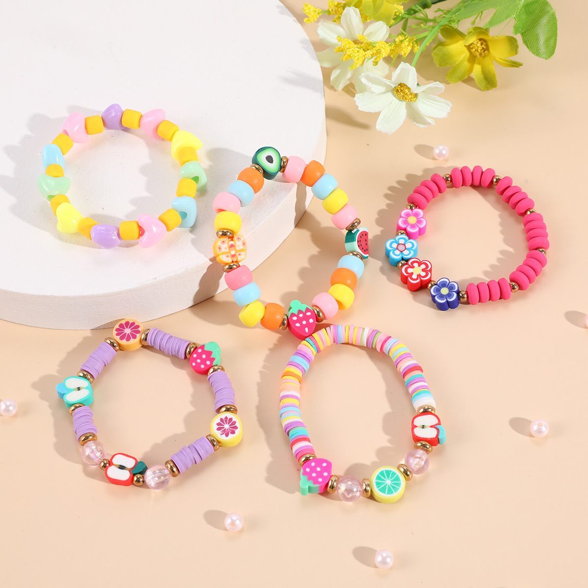 Wholesale Cute Letter soft clay Christmas Women's Bracelets - Nihaojewelry